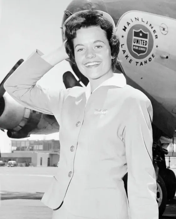 Framed Print : Ex Star Marcelle Eason in Stewardess Uniform Framed Print : Ex Star Marcelle Eason in Stewardess Uniform