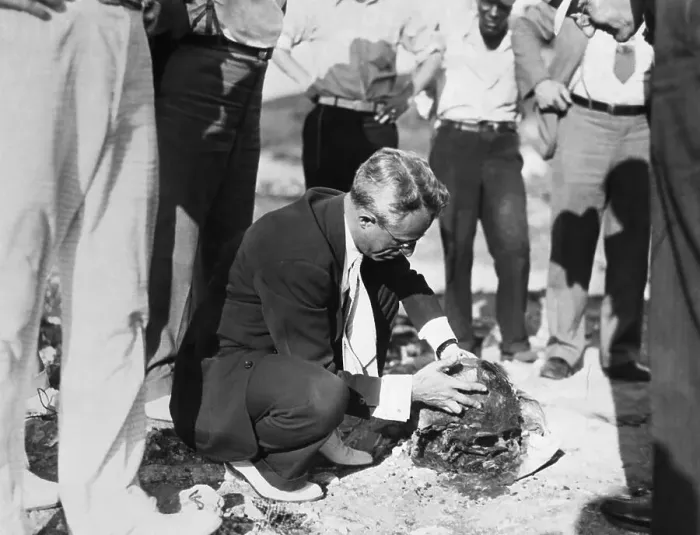 Framed Print : Examining a Head of the Cleveland Torso Murder Victim Framed Print : Examining a Head of the Cleveland Torso Murder Victim