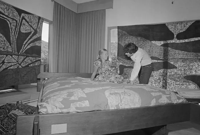 Framed Print : Examining a Waterbed Framed Print : Examining a Waterbed