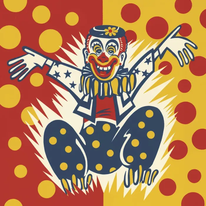 Framed Print : Excited Clown Framed Print : Excited Clown