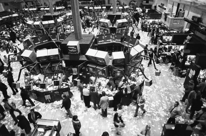 Framed Print : Excitement on Stock Market Floor Framed Print : Excitement on Stock Market Floor
