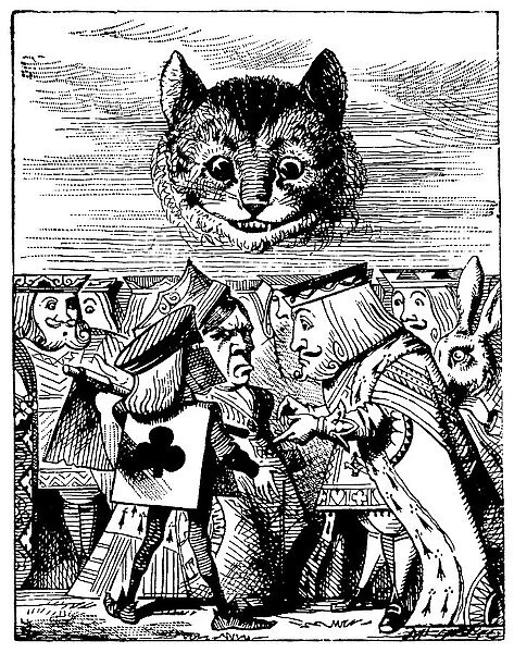 Executioner and Cheshire Cat illustration, (Alice's Adventures in Wonderland)