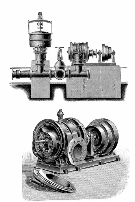 Framed Print : Exhaustor, industrial product from 1880, historical, digitally restored reproduction of an original from the 19th century, exact original date unknown, a machine for sucking in and extracting steam, dust, air or gas Framed Print : Exhaustor, industrial product from 1880, historical, digitally restored reproduction of an original from the 19th century, exact original date unknown, a machine for sucking in and extracting steam, dust, air or gas
