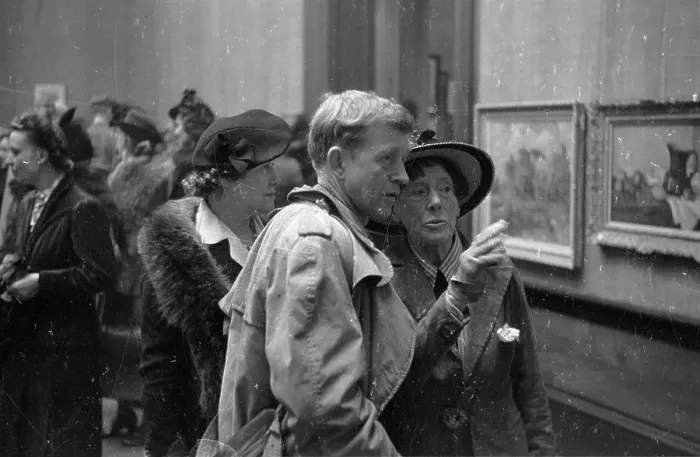 Framed Print : Exhibition Visitors Framed Print : Exhibition Visitors