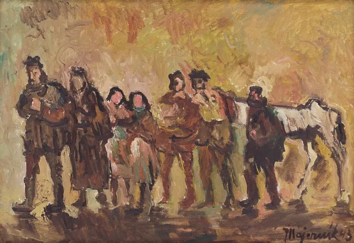 Framed Print : Exiles, 1943. Creator: Cyprian Majernik. (Photo by Heritage Art / Heritage Framed Print : Exiles, 1943. Creator: Cyprian Majernik. (Photo by Heritage Art / Heritage