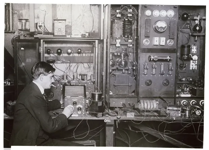Framed Print : Experimental Set For Wireless Phone / Man Framed Print : Experimental Set For Wireless Phone / Man