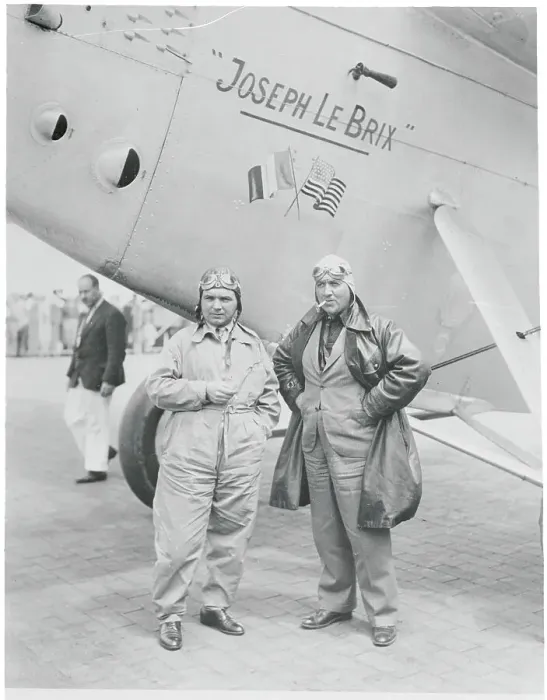 Framed Print : Exploration Pilots Paul Codos and Maurice Rossi by Airplane Framed Print : Exploration Pilots Paul Codos and Maurice Rossi by Airplane