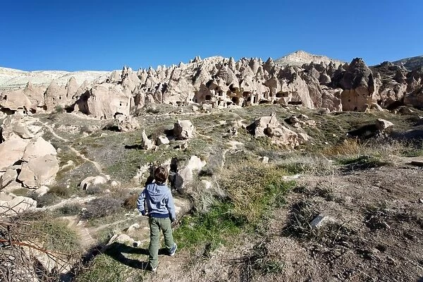 Exploring Cappadocian countryside, Zelve valley