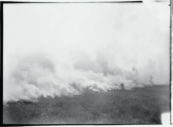 Framed Print : Explosions During College Students Chemical Warfare Training Framed Print : Explosions During College Students Chemical Warfare Training