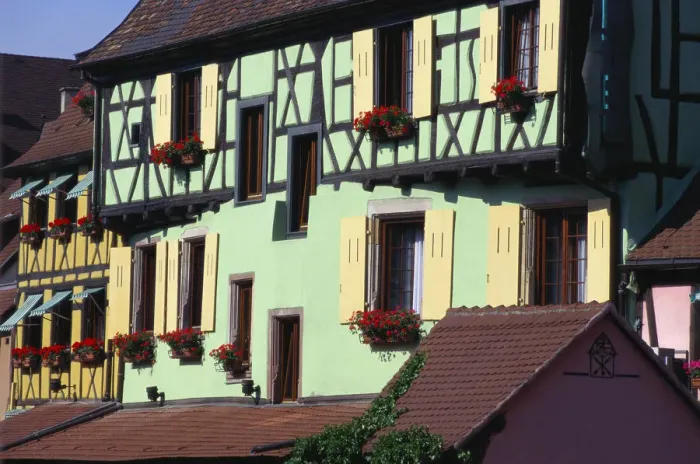 Framed Print : Exterior of Buildings in Krutenau, Colmar, Alsace, France Framed Print : Exterior of Buildings in Krutenau, Colmar, Alsace, France