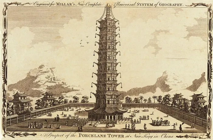 Framed Print : Exterior of Chinese Tower Structure Framed Print : Exterior of Chinese Tower Structure
