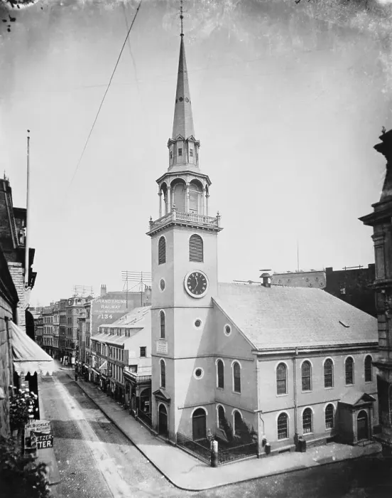 Framed Print : Exterior of Church and Adjoining Buildings on Milk Street Framed Print : Exterior of Church and Adjoining Buildings on Milk Street