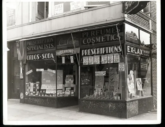 Framed Print : Exterior of Drug Store Framed Print : Exterior of Drug Store