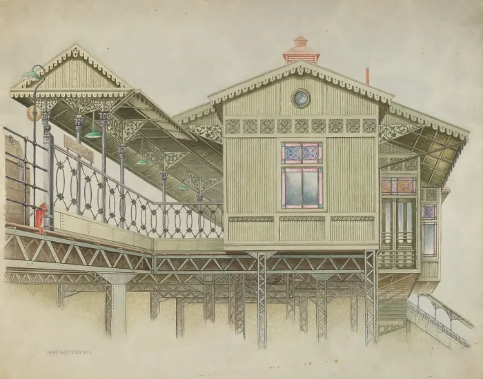 Framed Print : Exterior Of Elevated Station Framed Print : Exterior Of Elevated Station