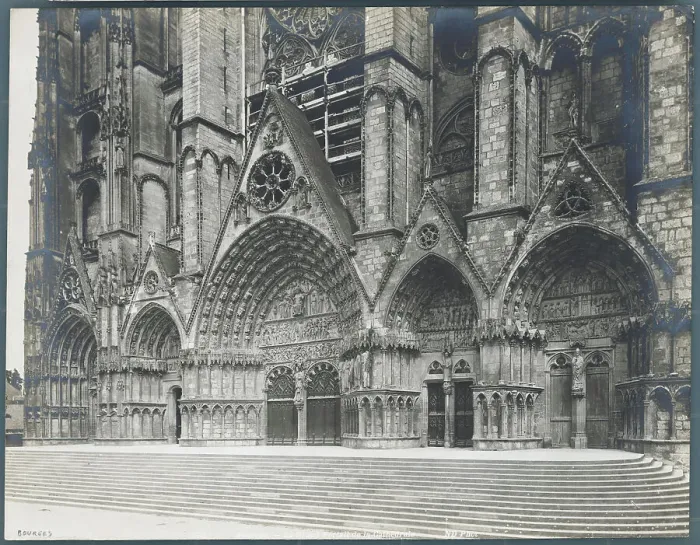 Framed Print : Exterior Entrance at Bourges Cathedral Framed Print : Exterior Entrance at Bourges Cathedral