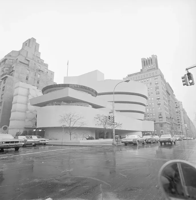 Framed Print : Exterior Of Guggenheim Museum 1970
