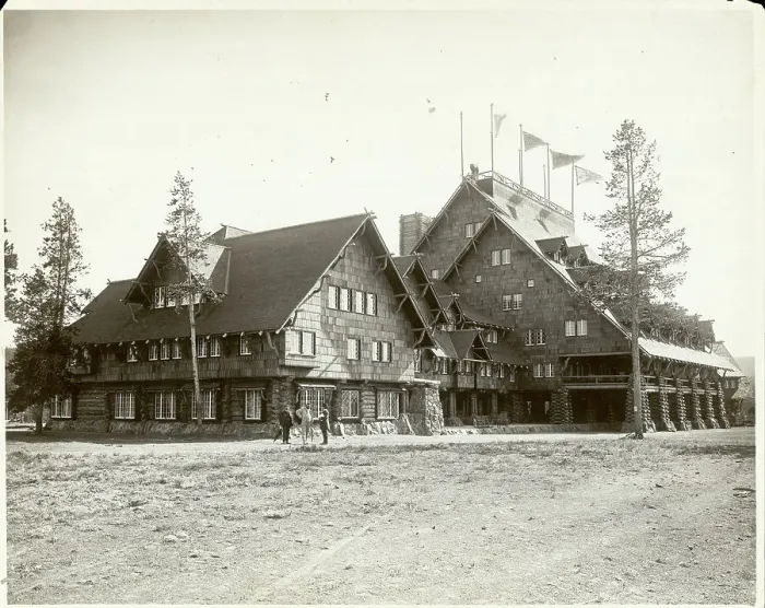 Framed Print : Exterior Of Old Faithful Inn Framed Print : Exterior Of Old Faithful Inn