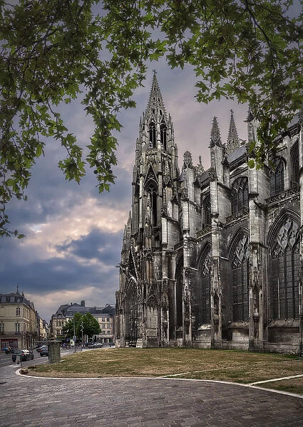 Exterior of Saint-Ouen church, Rouen, France