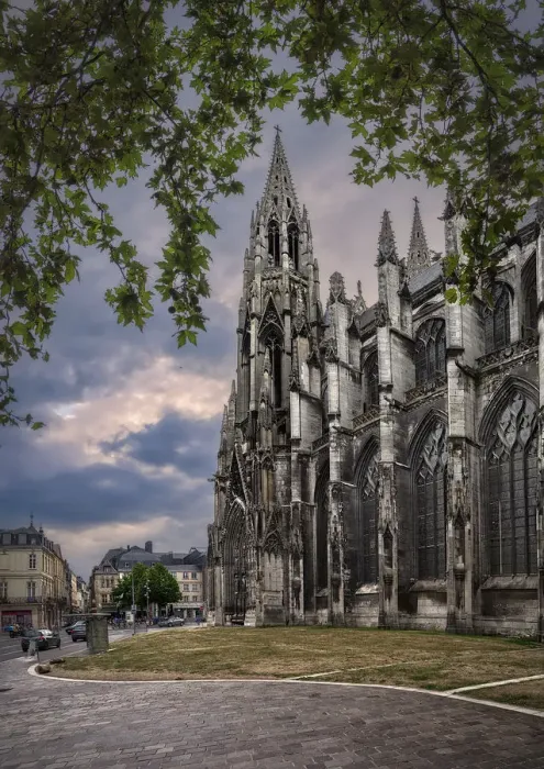 Framed Print : Exterior of Saint-Ouen church, Rouen, France Framed Print : Exterior of Saint-Ouen church, Rouen, France
