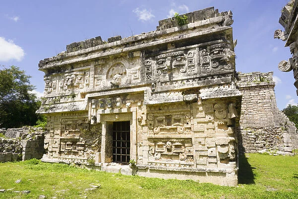 Exterior of temple ruin, La Iglesia, Chichen Itza, Yucatan, Mexico