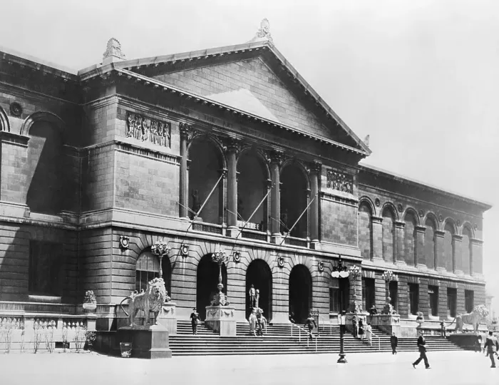 Framed Print : Exterior View of the Chicago Art Institute