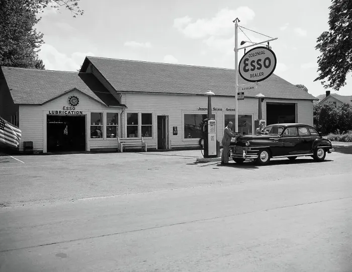 Framed Print : Exterior View Of Esso Filling Station Framed Print : Exterior View Of Esso Filling Station