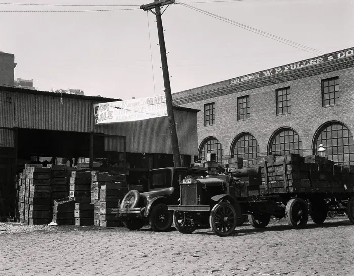 Framed Print : Exterior View of Grape Market