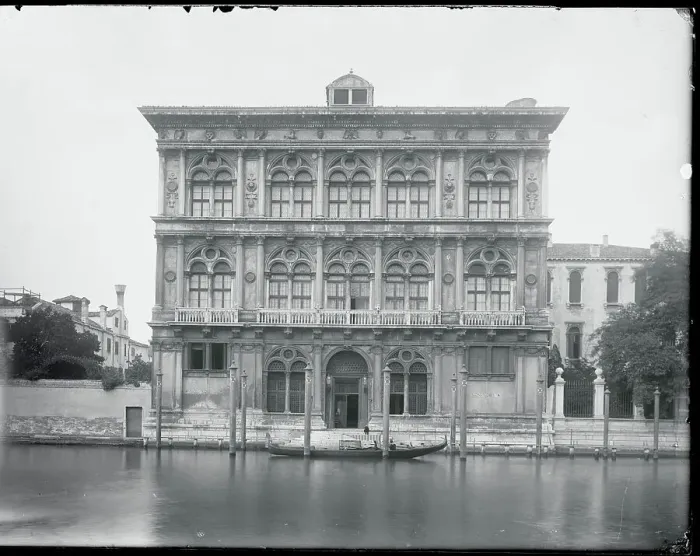 Framed Print : Exterior View of Large Building and Inlet Framed Print : Exterior View of Large Building and Inlet