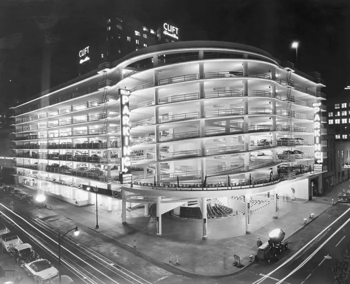 Framed Print : Exterior View of Parking Garage Framed Print : Exterior View of Parking Garage