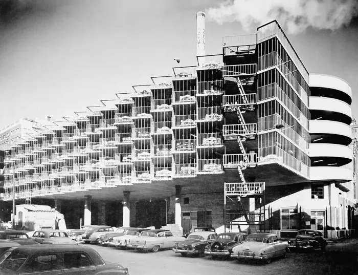 Framed Print : Exterior View of a Parking Garage Framed Print : Exterior View of a Parking Garage