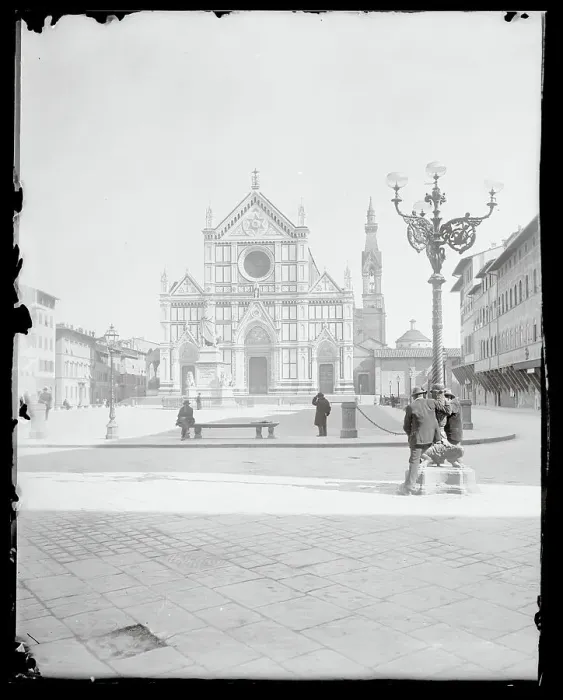 Framed Print : Exterior View of Square Near Church Framed Print : Exterior View of Square Near Church