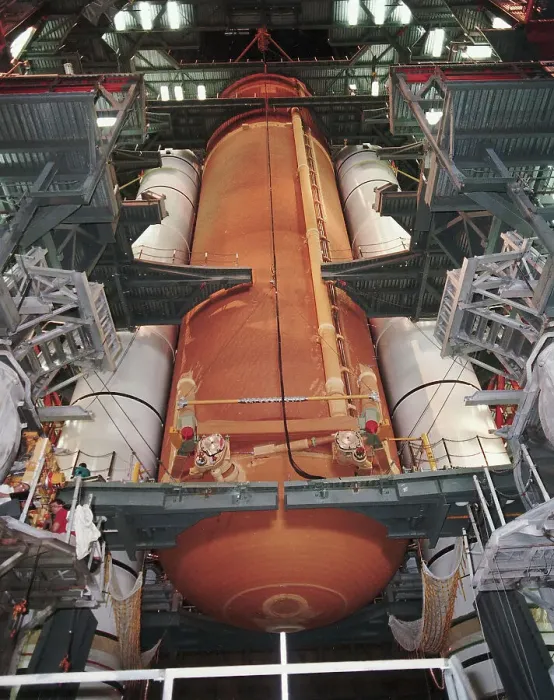 Framed Print : External Tank and Solid Rocket Boosters
