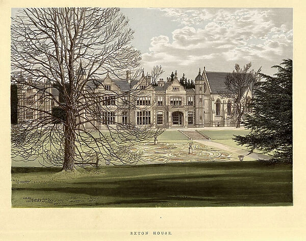 Exton Hall, an English country house, Rutland, England, 1880s, 19th Century