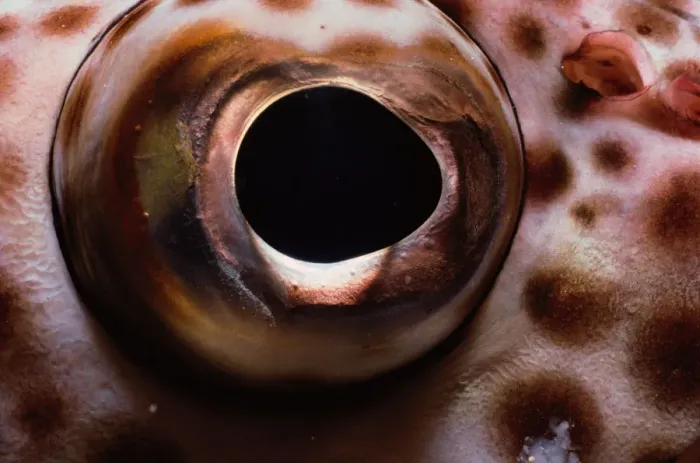Framed Print : Eye of Brownspotted Grouper