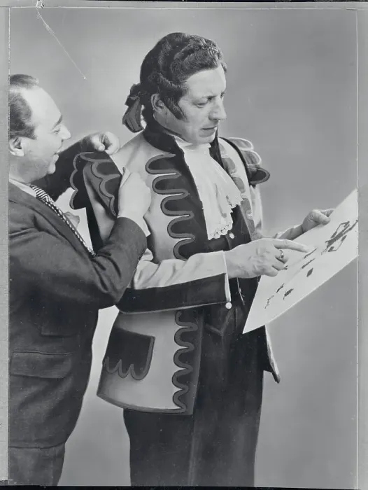 Framed Print : Ezio Pinza Being Fitted for Costume Framed Print : Ezio Pinza Being Fitted for Costume