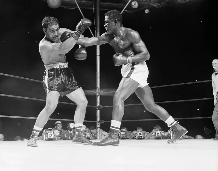 Framed Print : Ezzard Charles Hitting Rocky Marciano Framed Print : Ezzard Charles Hitting Rocky Marciano