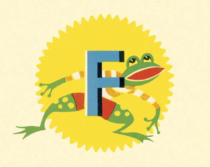 Framed Print : F is for Frog Framed Print : F is for Frog