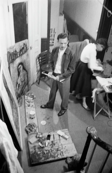 Framed Print : F. N. Souza In Studio Framed Print : F. N. Souza In Studio