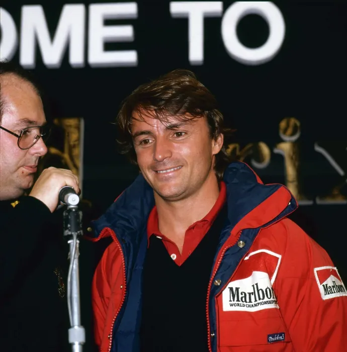 Framed Print : F1 Driver Rene Arnoux Interviewed