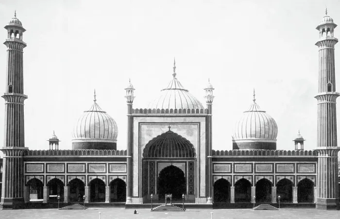 Framed Print : Facade and Domes of Jami Mosque
