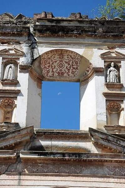 Facade of Old Church, Antigua, Guatemala