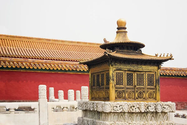 Facade of a palace, Forbidden City, Beijing, China