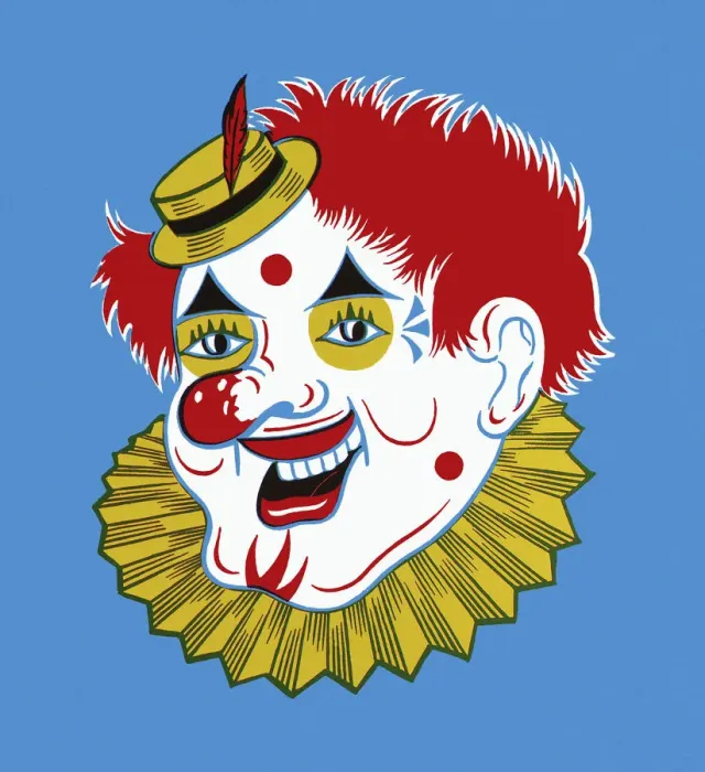Framed Print : Face of a Clown