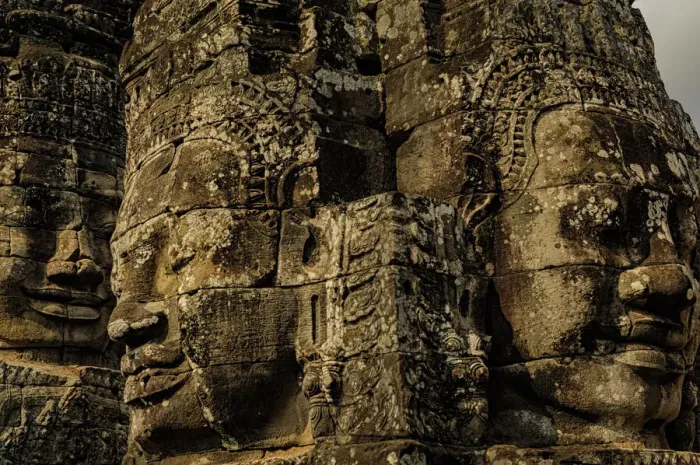 Framed Print : Three faces of the bayon temple Framed Print : Three faces of the bayon temple