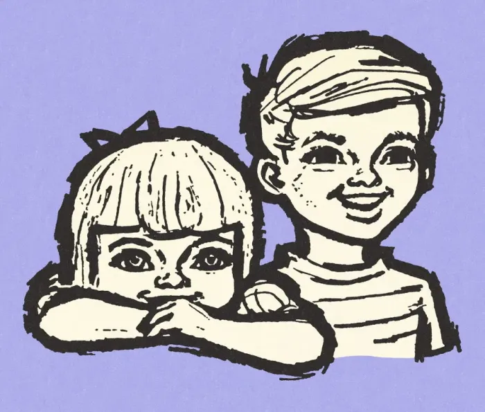 Framed Print : Faces of Two Children Framed Print : Faces of Two Children