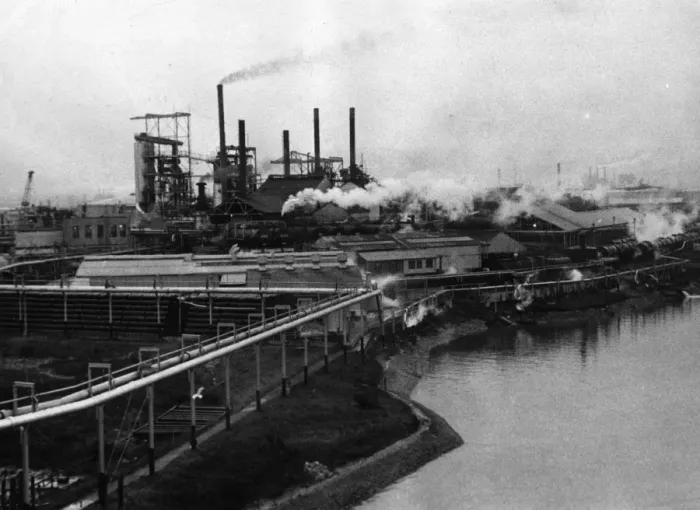 Framed Print : Factories On Canal Framed Print : Factories On Canal