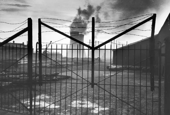 Framed Print : Factory Gates Framed Print : Factory Gates
