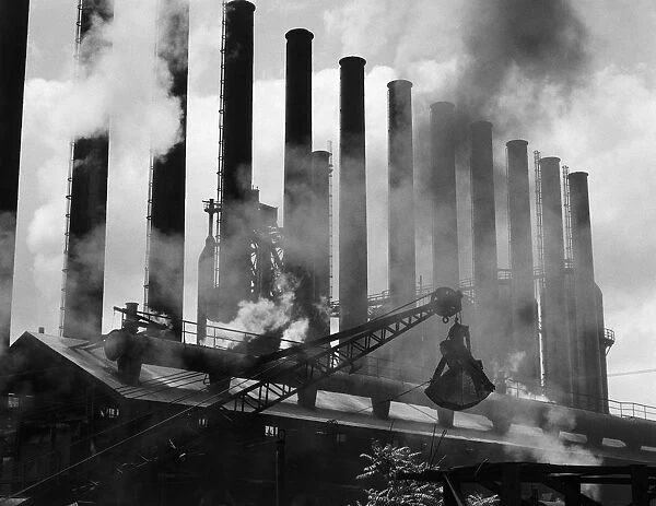 Factory smokestacks