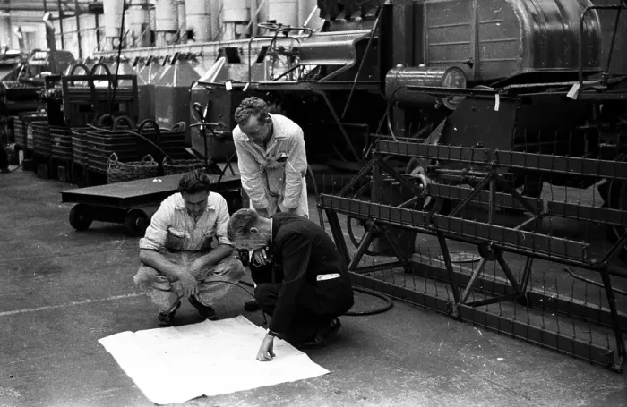 Framed Print : Factory Workers Framed Print : Factory Workers
