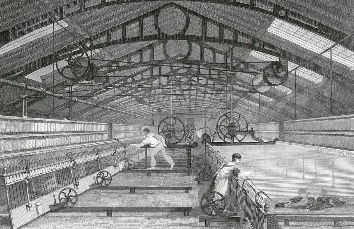 Framed Print : Factory Workers Operating Machines Framed Print : Factory Workers Operating Machines